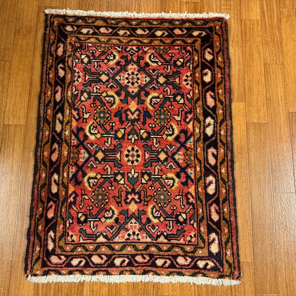 perzisch tapijt hamadan – 95 x 70 cm - Gratis bezorgd, TTM Wonen, Meubels – (Perzische) Tapijten en Woonaccessoires, 50 tot 100 cm