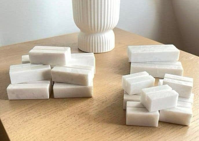 Marble Wedding Sign Holders, Ophalen of Verzenden, Zo goed als nieuw, Versiering, Geboorte of Huwelijk