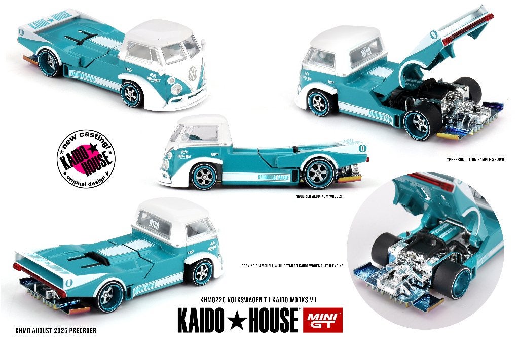 Mini GT Kaido House Volkswagen T1 KAIDO WORKS V1, Www.rubensmodelautos.nl, Auto, Nieuw, Ophalen of Verzenden