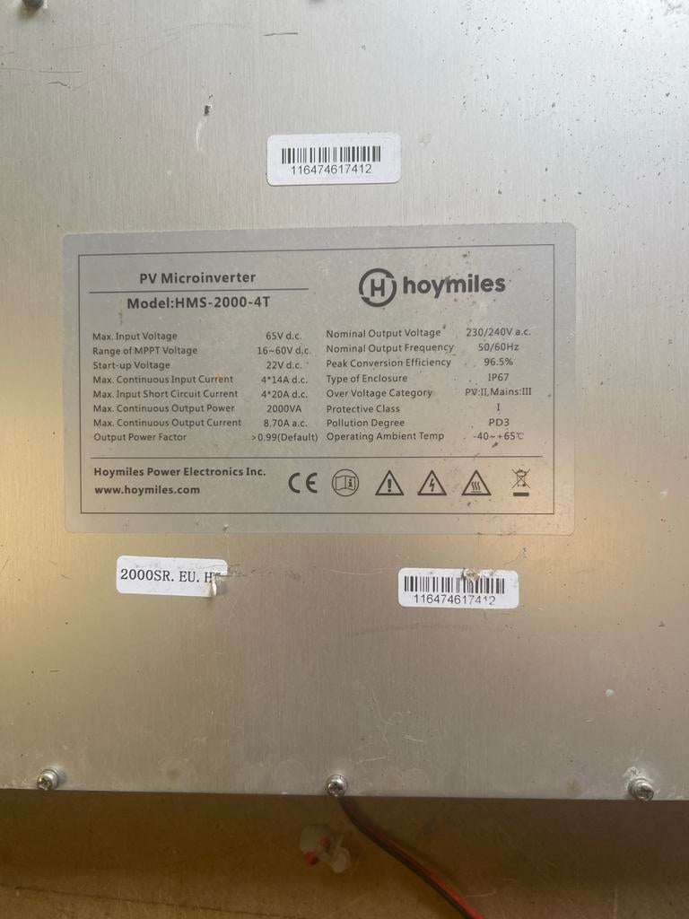 Hoymiles HMS-2000-4T PV Micro-omvormer, Ophalen of Verzenden, Gebruikt, Overige typen
