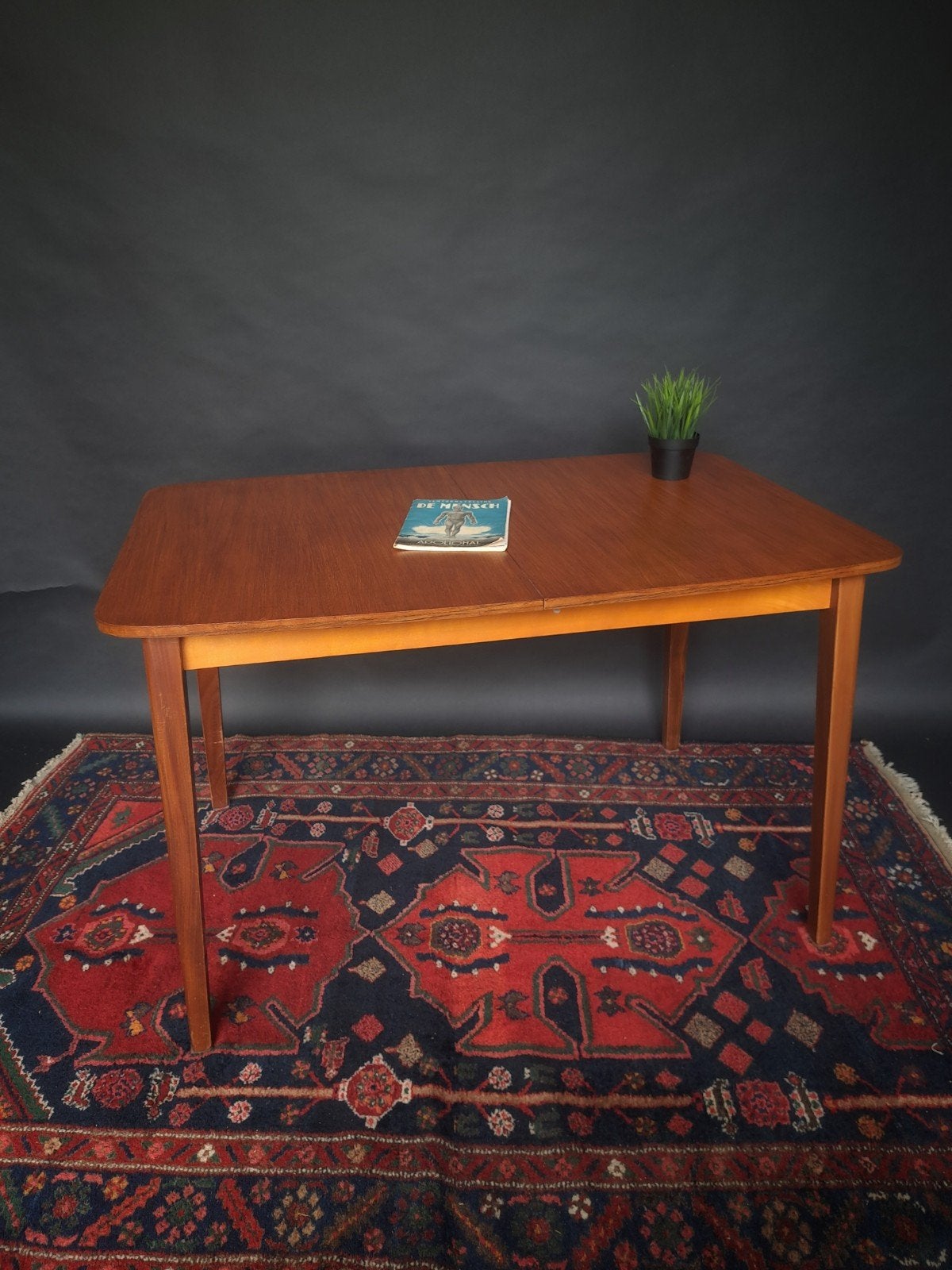 Prachtige Vintage Midcentury Design Uitschuifbare Eettafel, Gebruikt, 100 tot 150 cm, ., .