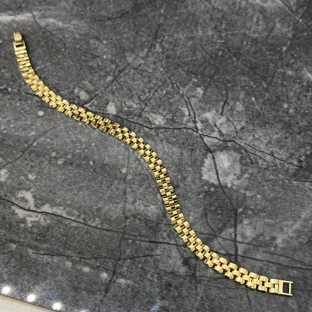 14k gouden armband prachtig schakel italy, Ophalen of Verzenden, Zo goed als nieuw, Goud