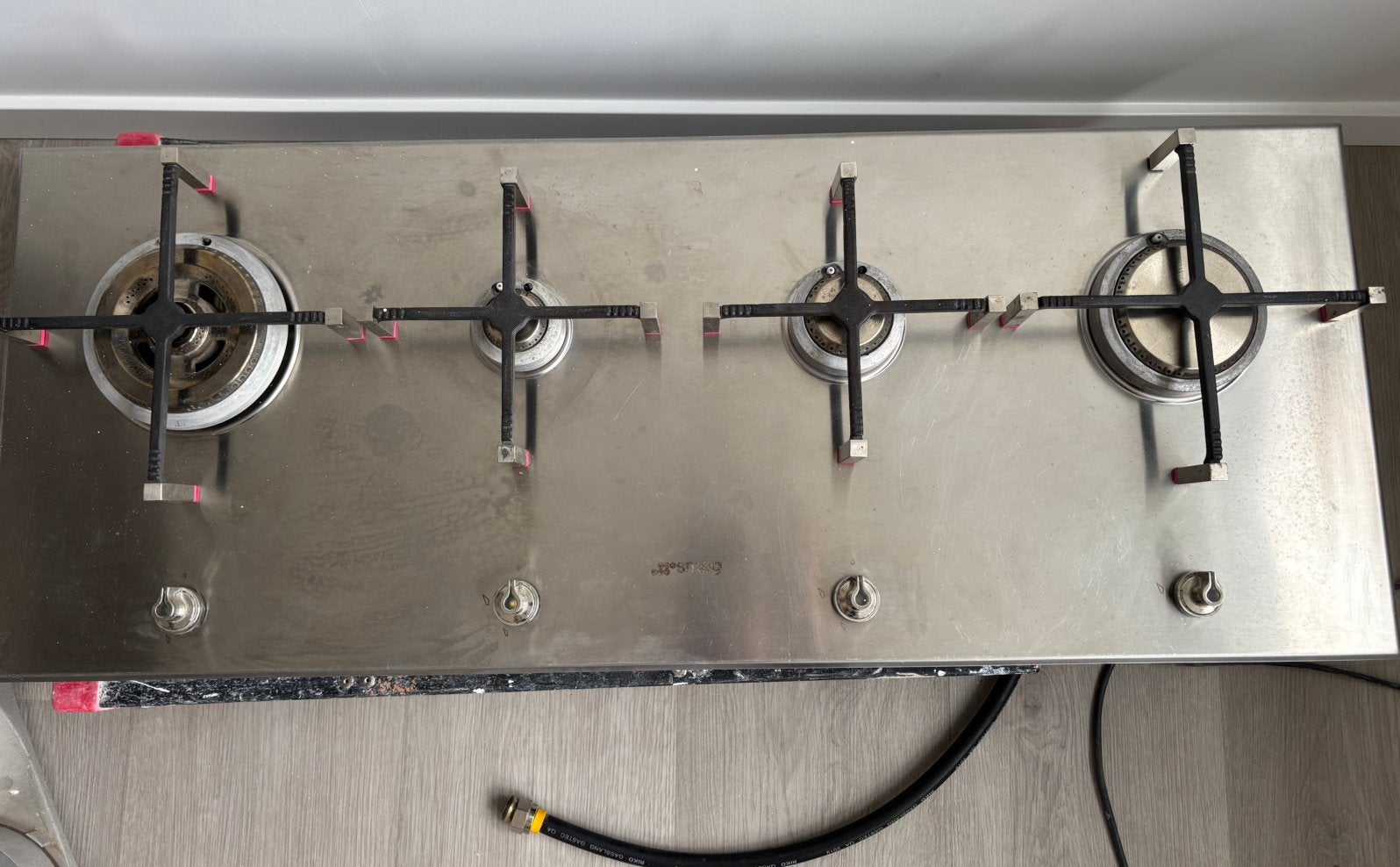 Smeg gaskookplaat 100cm x 39,5cm, Ophalen, Gebruikt, 4 kookzones, Inbouw