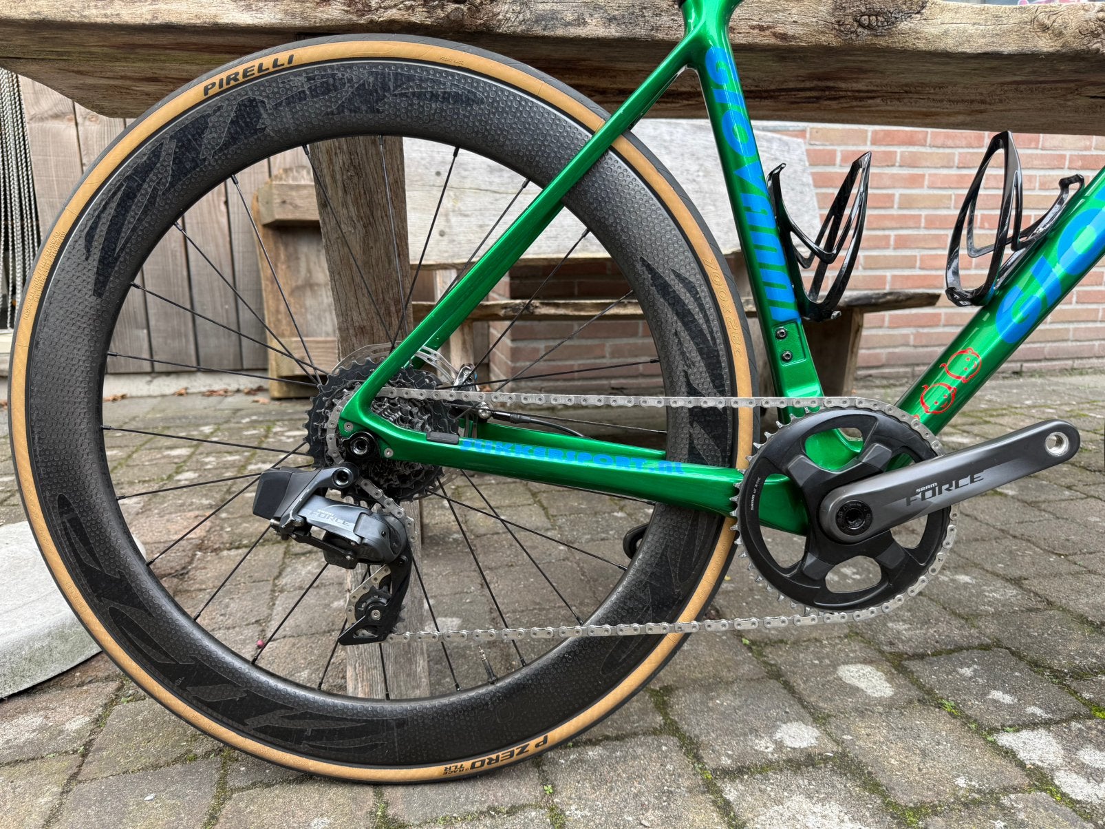 Foto 6 van Giovanni metalic groene racefiets (prorace),