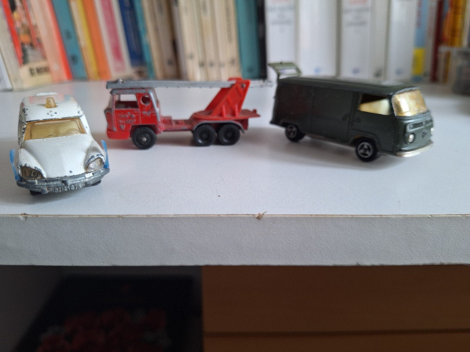 Vintage Speelgoedauto's: Ambulance, Takelwagen, Bestelbus, Ophalen of Verzenden, Gebruikt