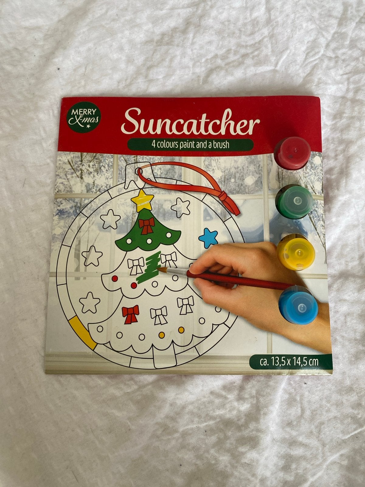 Kerst Suncatcher Knutselset met Verf en Kwast, Ophalen, Meerkleurig, Zo goed als nieuw, Overige materialen