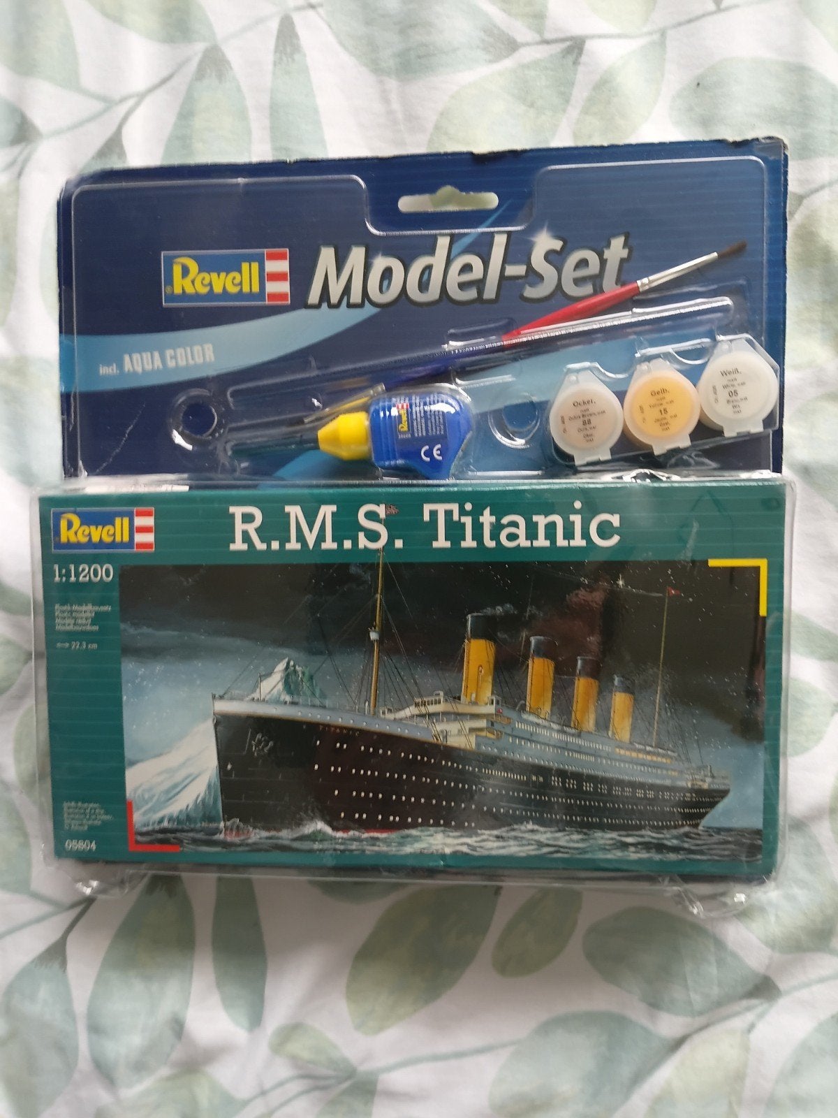 Revell Model-Set RMS Titanic 1:1200 met Aqua Color verf, Ophalen of Verzenden, Nieuw, 1:200 of kleiner, Revell