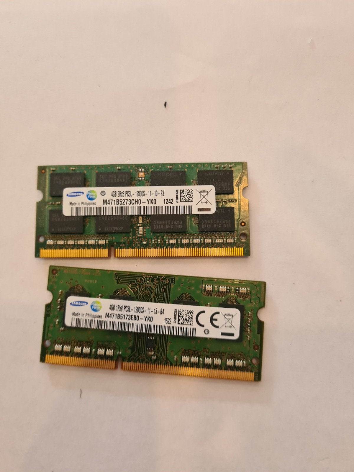 2x Samsung 4GB DDR3 Laptop RAM Geheugen, Computers en Software, RAM geheugen, Gebruikt, DDR3, Ophalen of Verzenden, Laptop