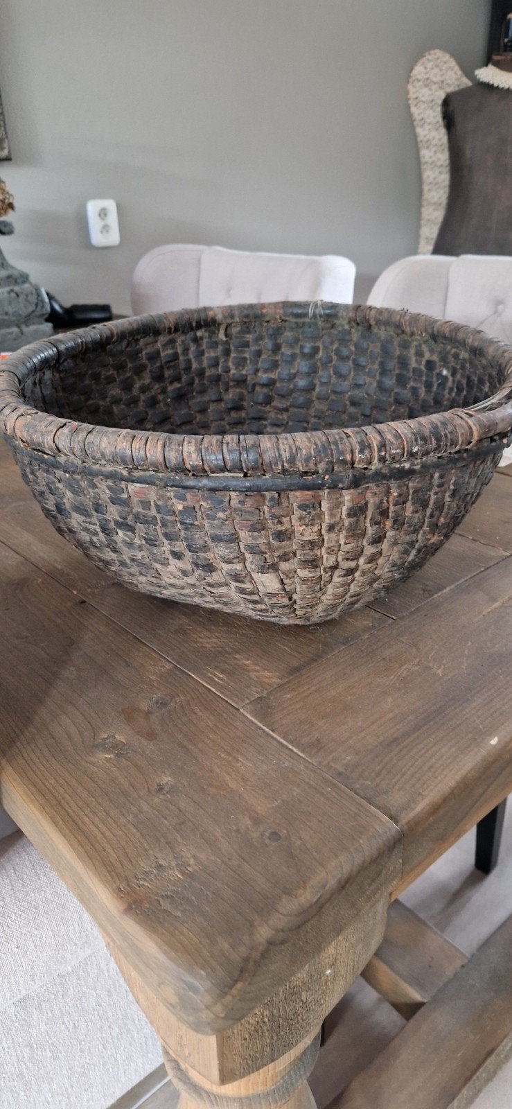 Stoere oude leemmand - Diameter 45 cm, Ophalen