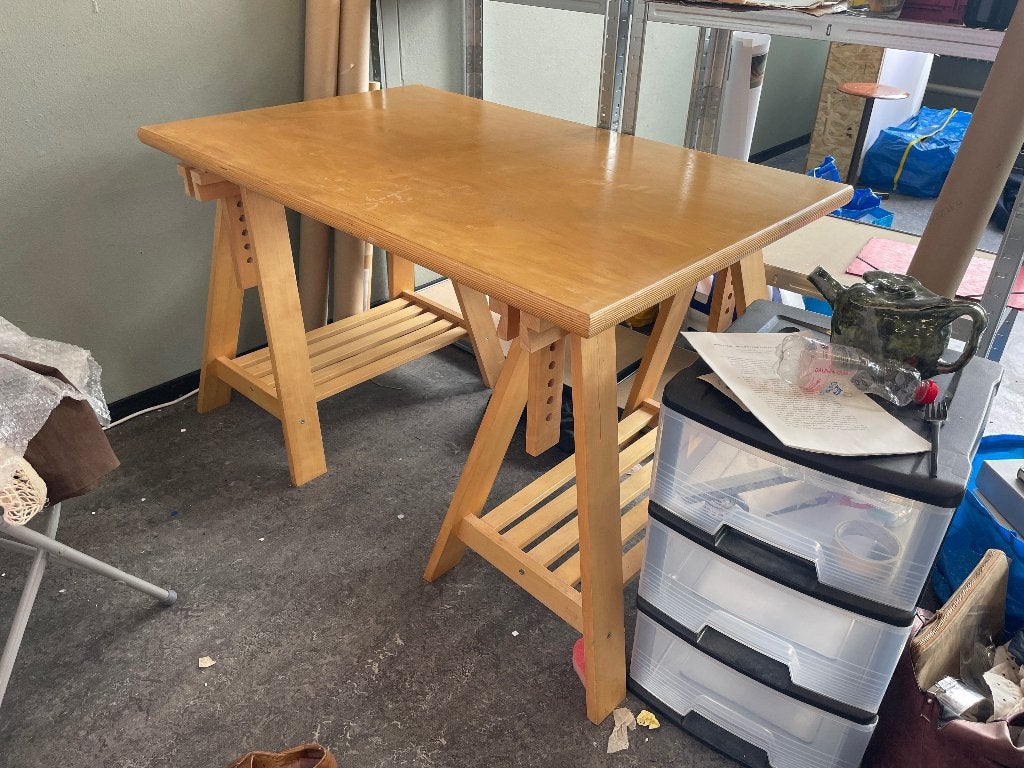 Vintage Ikea drafting desk from 90’s early 00’s, Huis en Inrichting, Bureaus, Ophalen, Overige typen, Gebruikt, Hout