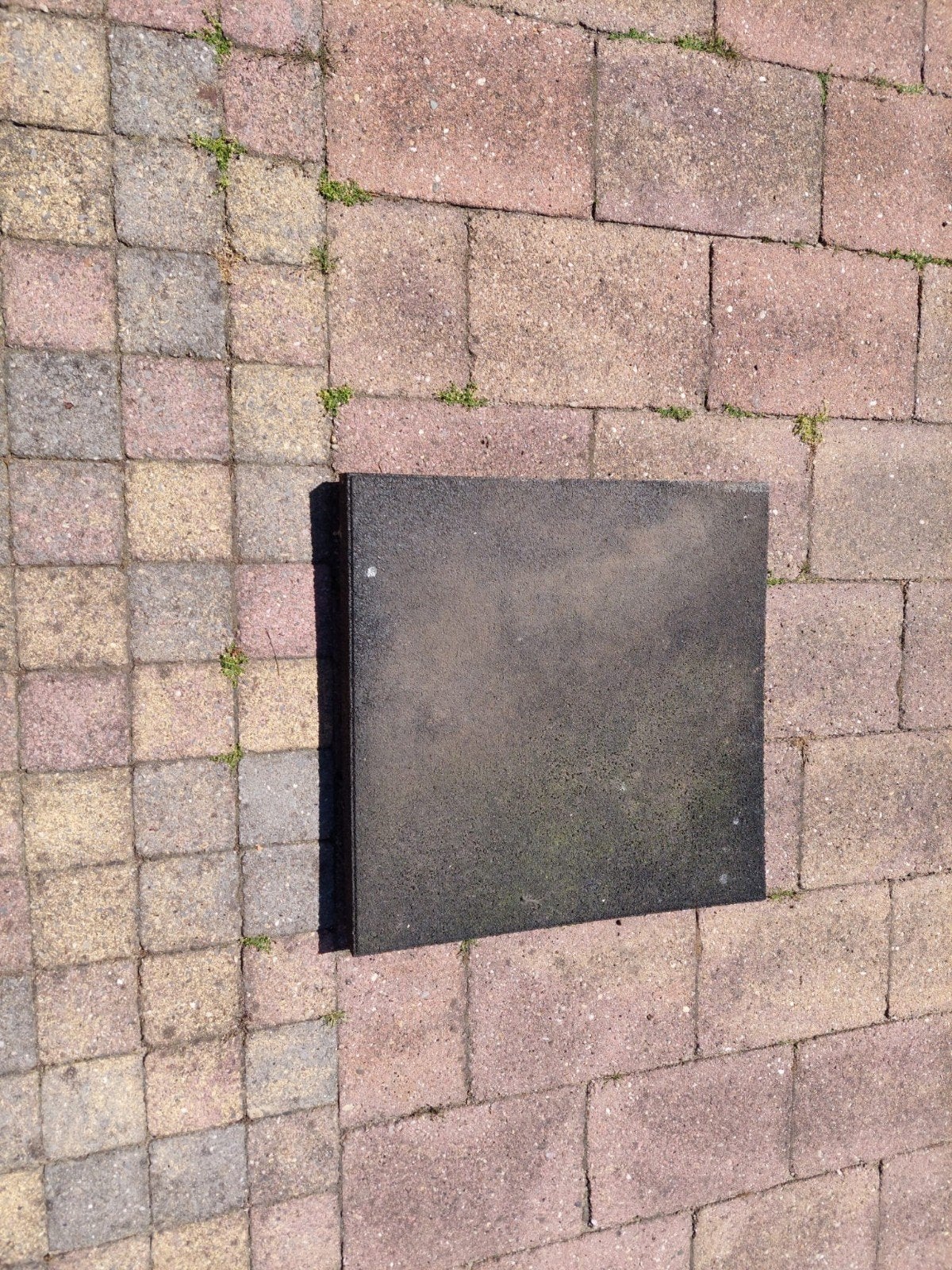14x rubberen tegels 50x50, 4cm dik, Ophalen, Rubber