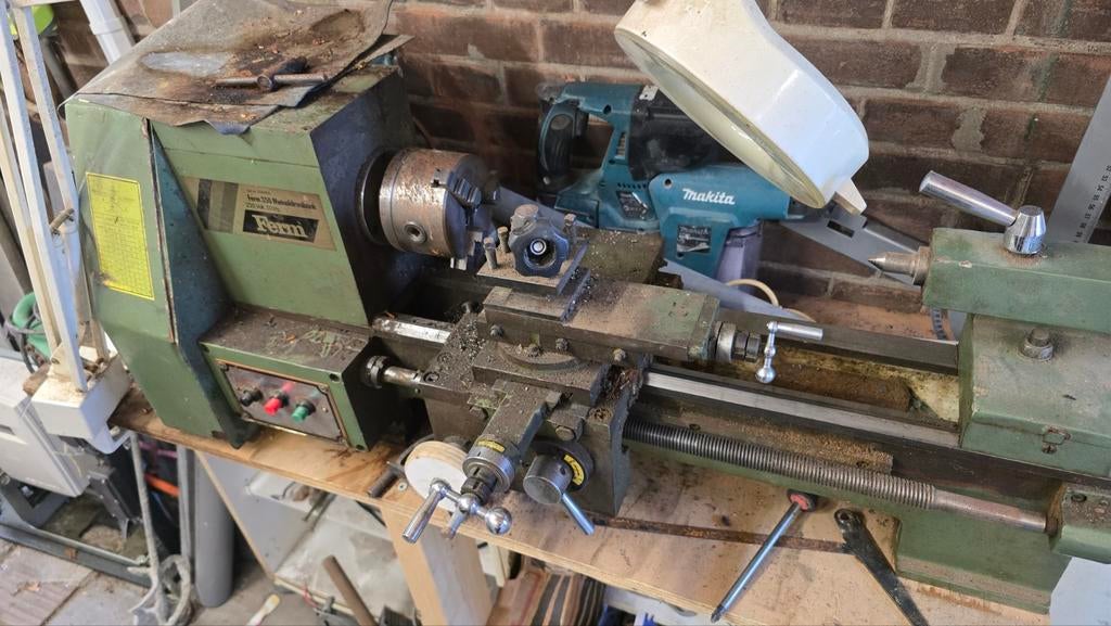 Ferm 350 Metaaldraaibank - Robuust en Functioneel, Doe-het-zelf en Verbouw, Draaibanken, Ophalen of Verzenden, Gebruikt, Metaaldraaibank