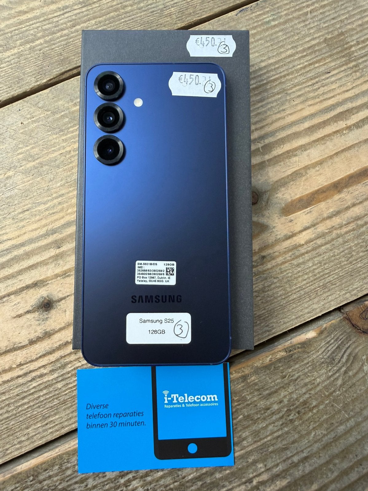 Samsung galaxy S25 blue 128 GB met garantie, 128 GB, Ophalen of Verzenden, Zo goed als nieuw, Zwart