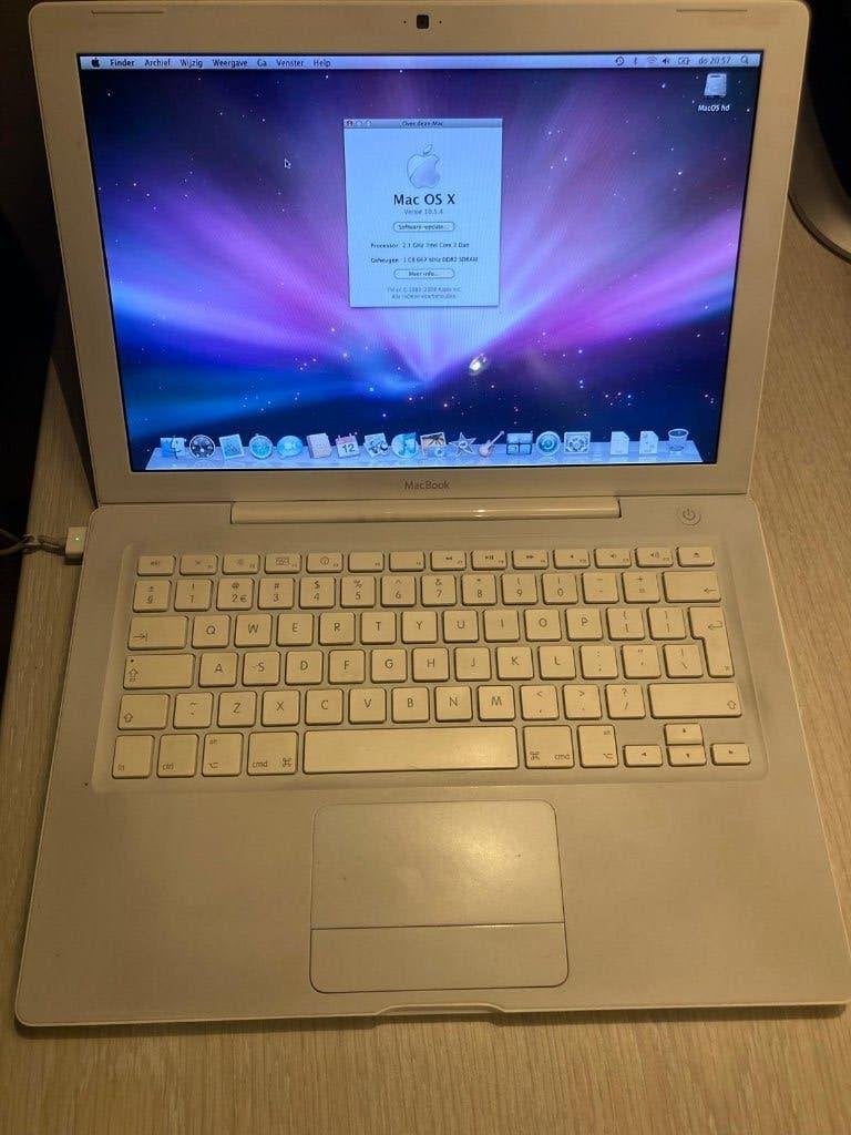 MacBook "Core 2 Duo" 2.1 13" (White-08), Computers en Software, Apple Macbooks, Gebruikt, 13 inch, Ophalen of Verzenden, MacBook