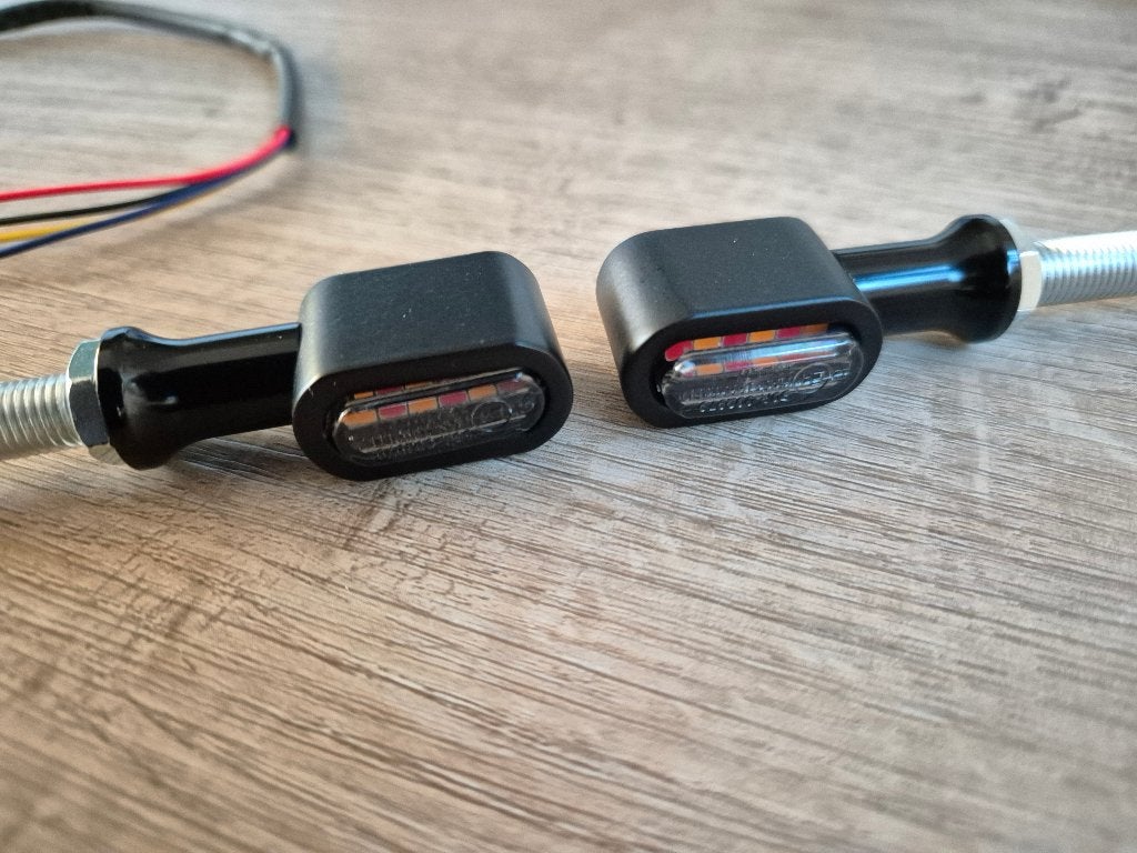 Knipperlichten staal bout + E-keur 2x3LED, Motoren, Ophalen of Verzenden