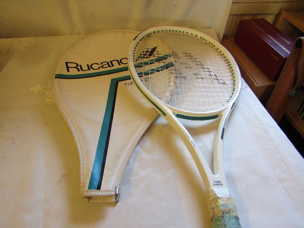 Vintage Rucanor Tennisracket met Hoes, Ophalen of Verzenden, Zo goed als nieuw, Racket, Overige merken