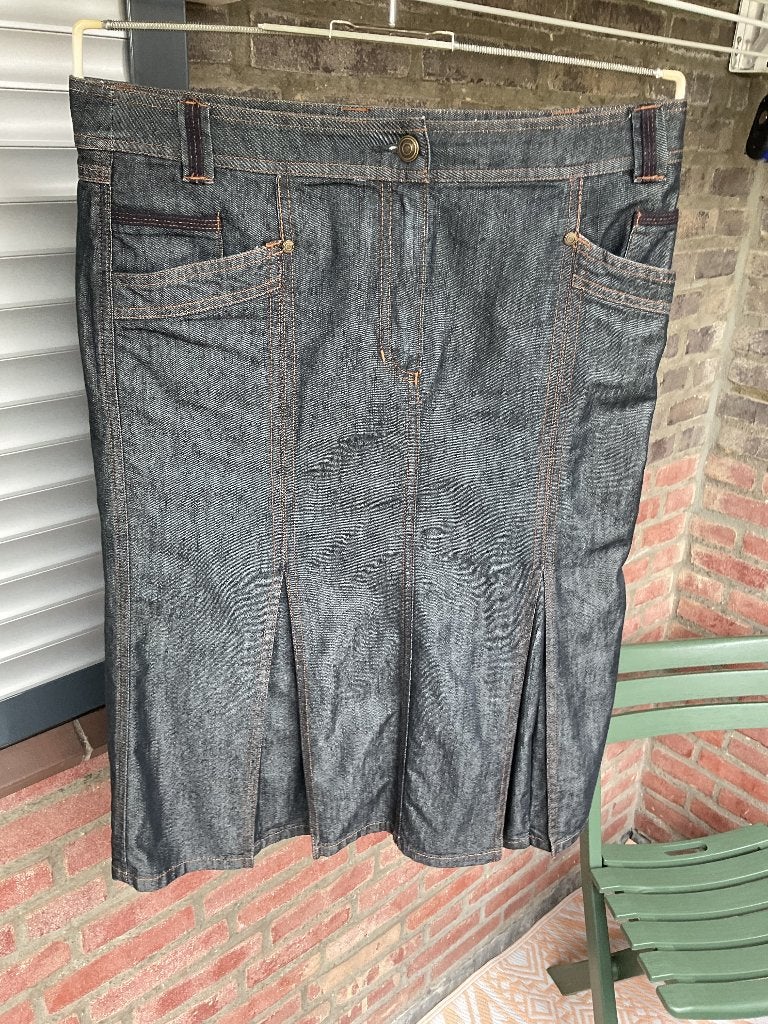 jeans rok, Kleding | Dames, Rokken, Zo goed als nieuw, Maat 38/40 (M), Zwart, Knielengte, Ophalen