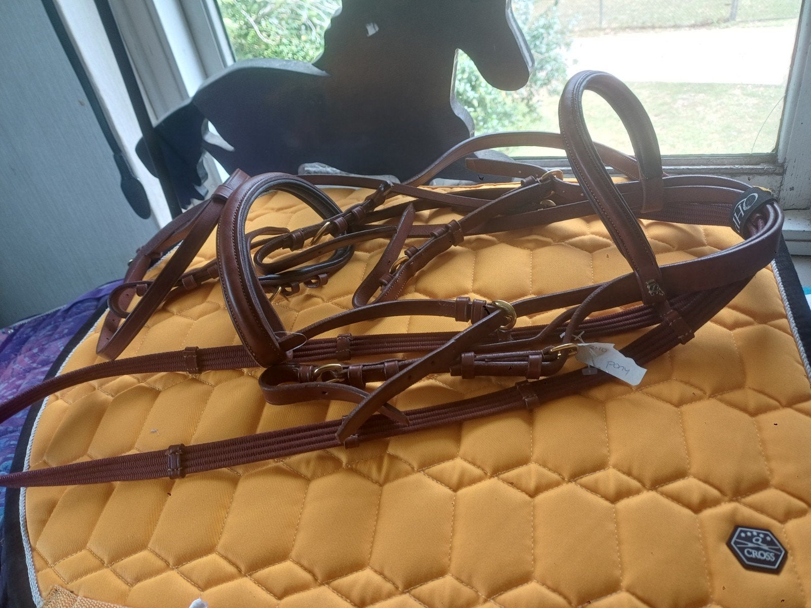 nieuw oranje bruin pony hoofdstel, Dieren en Toebehoren, Paarden en Pony's | Hoofdstellen en Tuigage, Ophalen of Verzenden