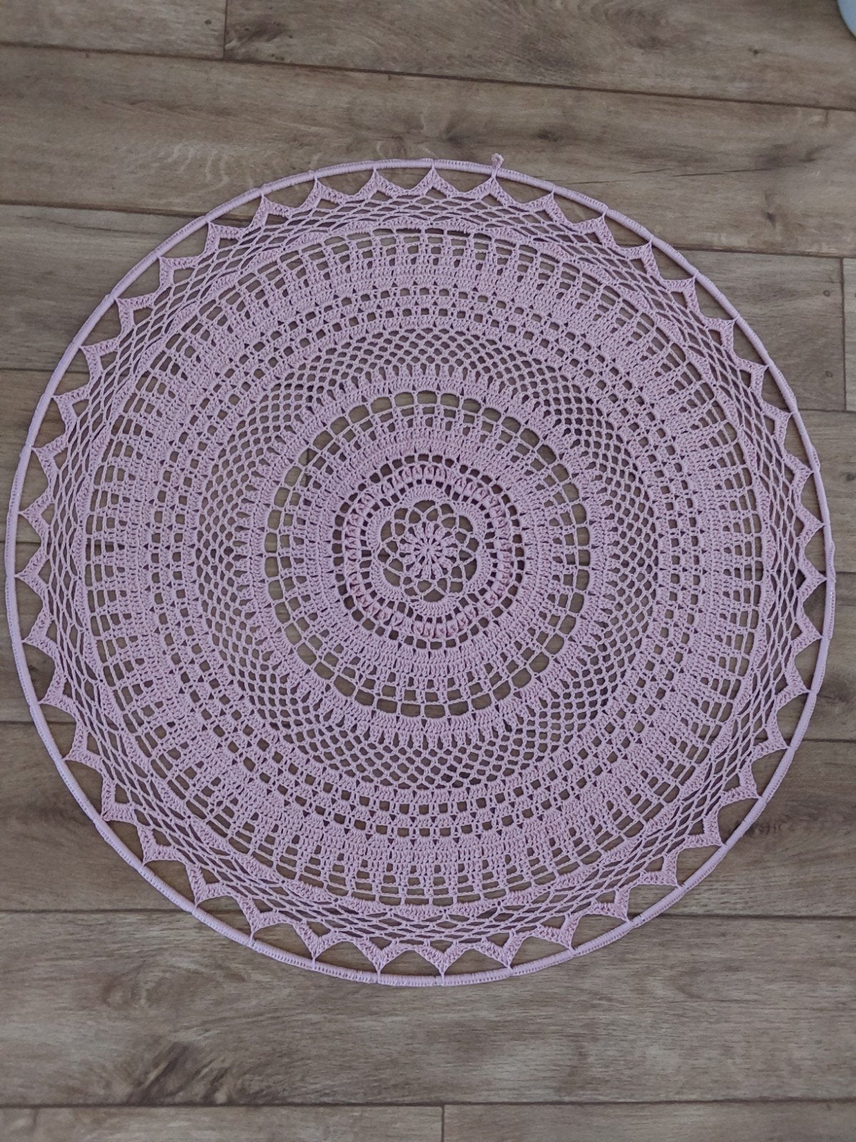gehaakte mandala - roze - 80 cm. -, Ophalen, Nieuw, Haken, Overige typen