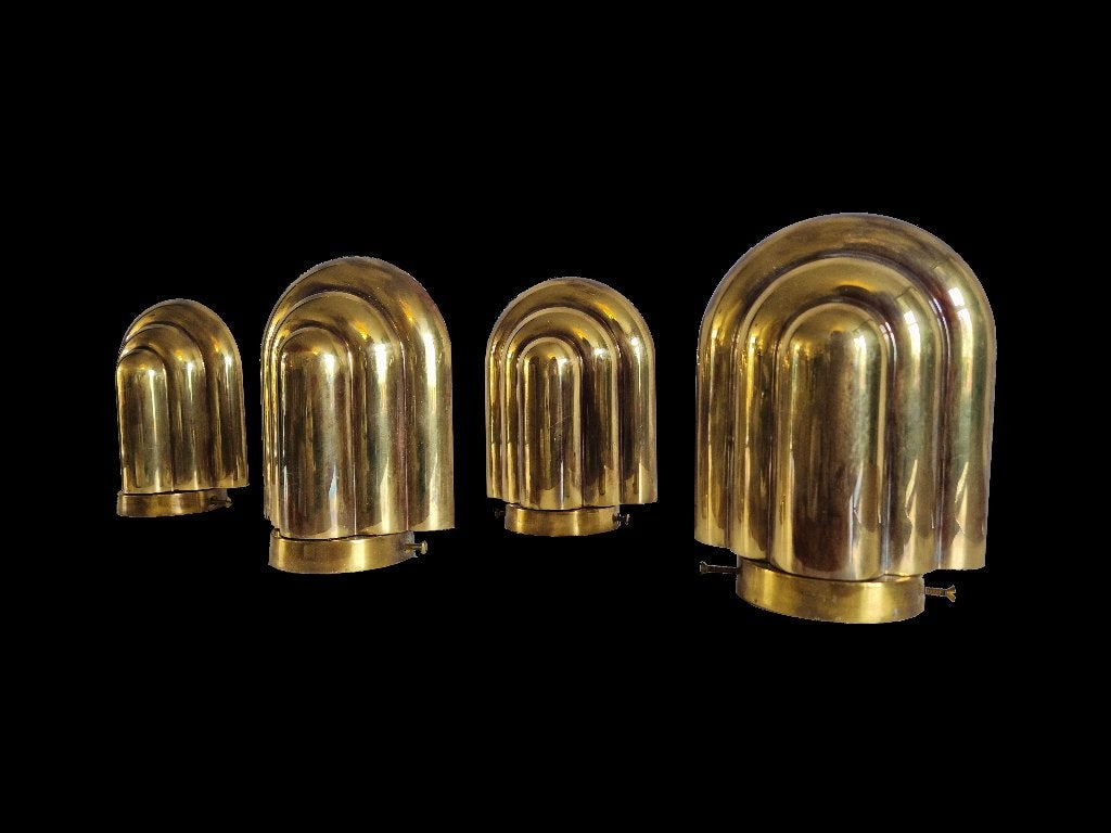 Fantastische vintage Art Deco Bauhaus zware messing wandlamp, Huis en Inrichting, Lampen | Wandlampen, Ophalen of Verzenden, Gebruikt