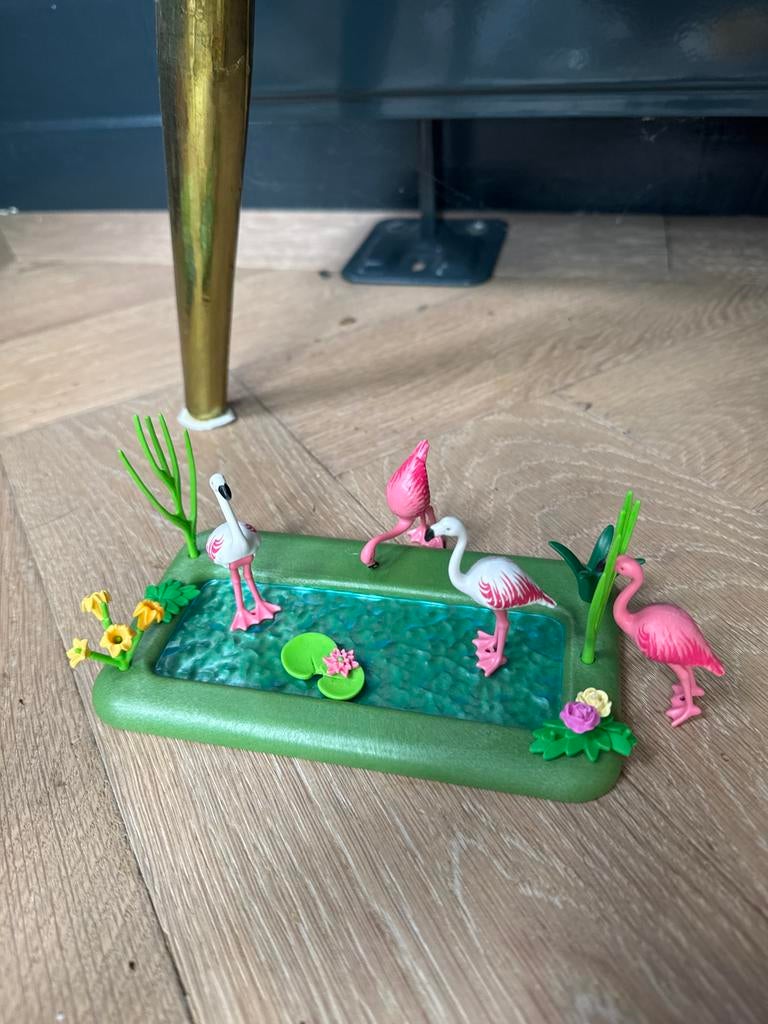 Playmobil Flamingo Vijver met Flamingo's dierentuin, Ophalen of Verzenden, Gebruikt, Jongen of Meisje