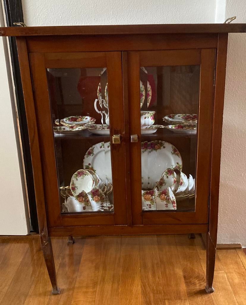 Vintage oud theekastje met afneembaar dienblad., Ophalen
