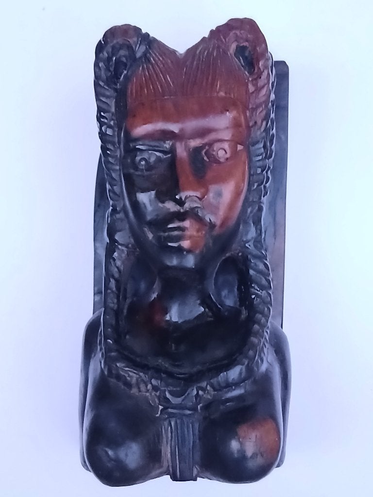 Prachtig Afrikaans Massief Houten Beeld, Antiek en Kunst, Kunst | Beelden en Houtsnijwerken, Buste, Ophalen of Verzenden, Handgemaakt
