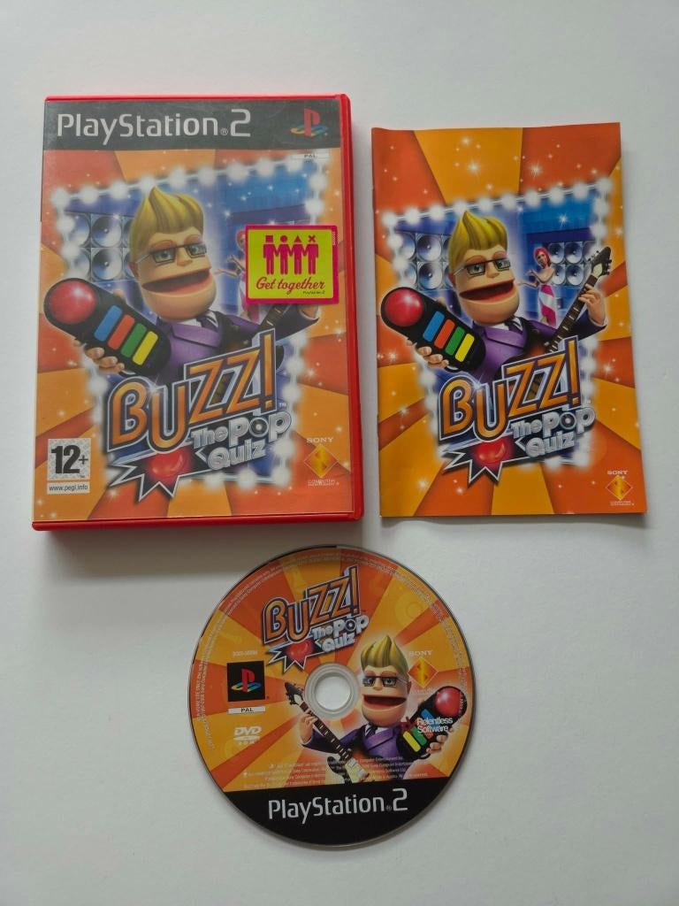 Playstation 2 (PS2) - Buzz! The Pop Quiz, Muziek, Ophalen of Verzenden, Zo goed als nieuw, 3 spelers of meer