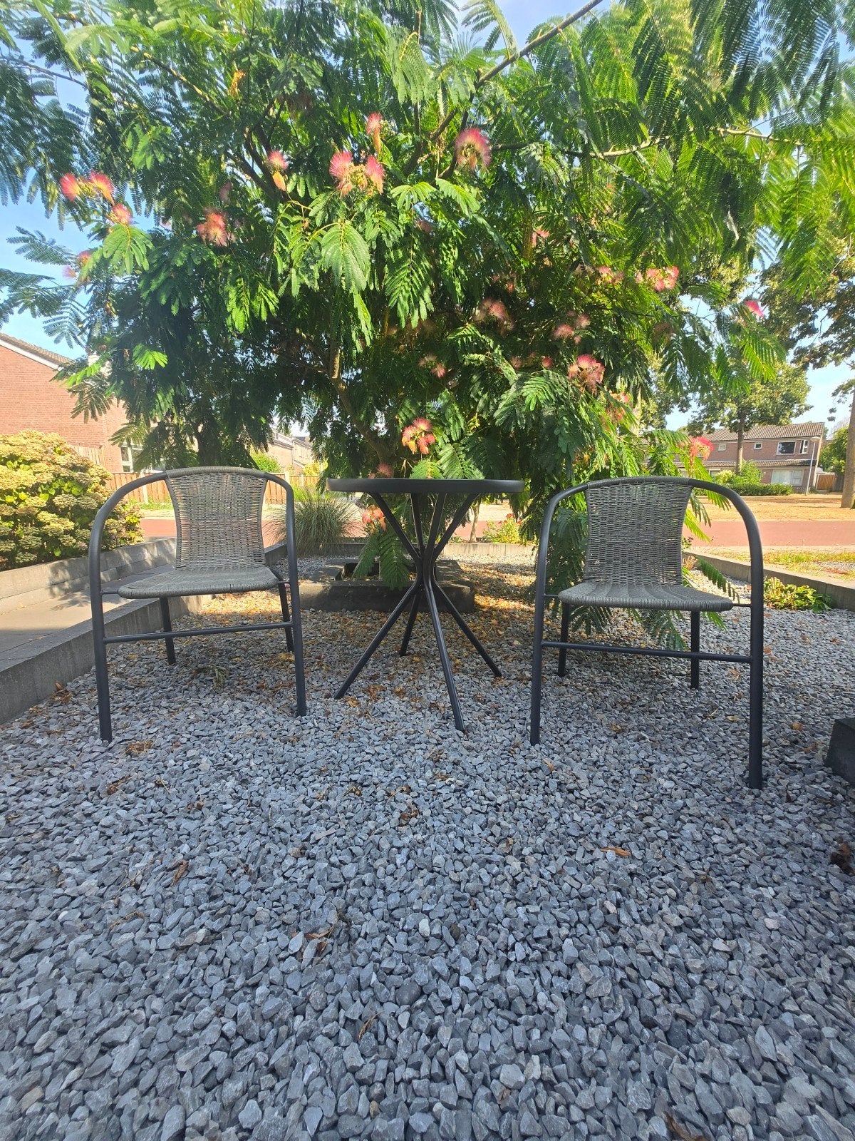 Te koop nieuw Bistro-set, Bijzettafel, Rotan, Nieuw, Tuinset