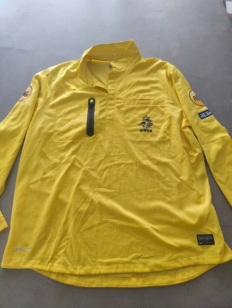 KNVB Scheidsrechter Shirt Lange Mouwen Zwart Maat XL, Maat XL, Ophalen of Verzenden, Gebruikt, Shirt