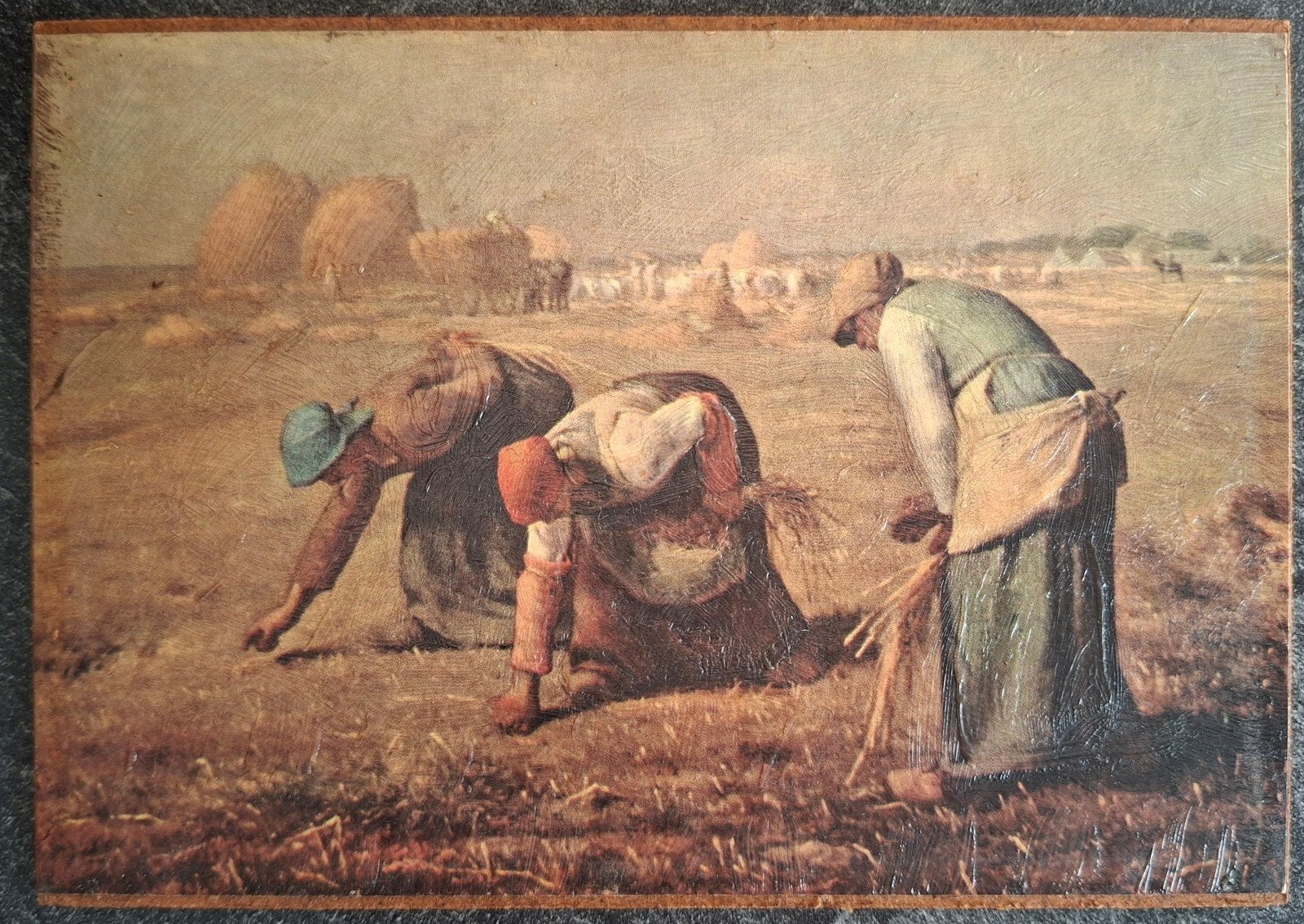 Klein schilderijtje: De Arenleessters v. Jean-François Mille, Ophalen of Verzenden, Landschap, Paneel
