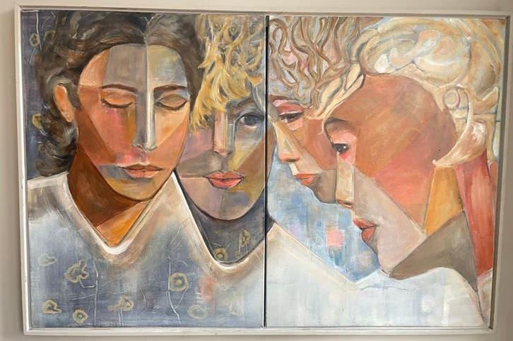 Uniek groot Schilderij:4FRIENDS, Ophalen