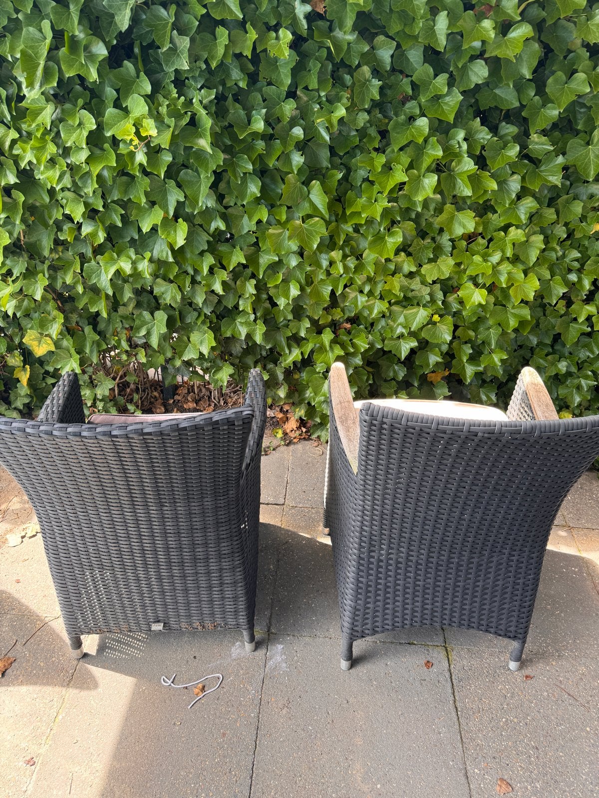 6x Wicker tuinstoelen met kussens, Tuin en Terras, Ophalen, Gebruikt, Wicker