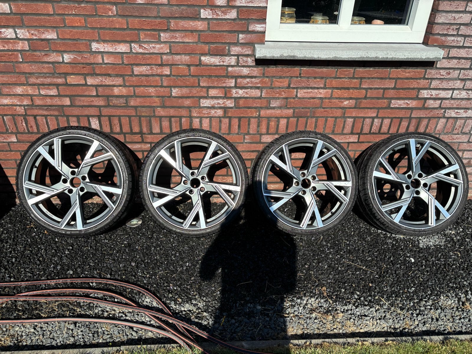Set van 6 stuks 20 inch Audi RS6 look velgen, Gebruikt, 255 mm, Banden en Velgen, Ophalen of Verzenden