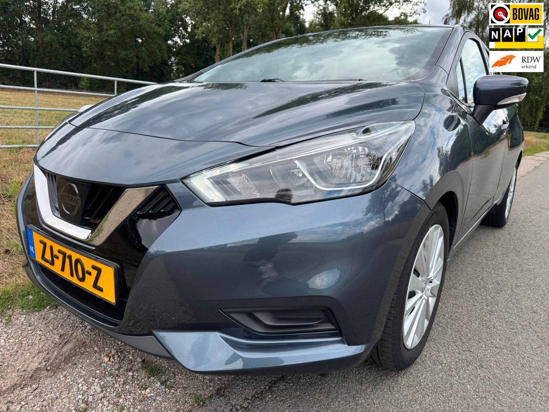 Nissan Micra 1.0 IG-T Acenta dealer onderhouden|Apple CarPla, Dealer onderhouden, Euro 6, Origineel Nederlands, Grijs