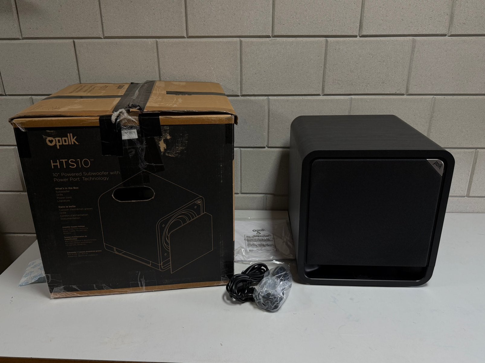Polk HTS 10 actieve subwoofer 10” – Nieuwstaat – Met Doos, Audio, Tv en Foto, Luidsprekers, Subwoofer, Zo goed als nieuw, 120 watt of meer