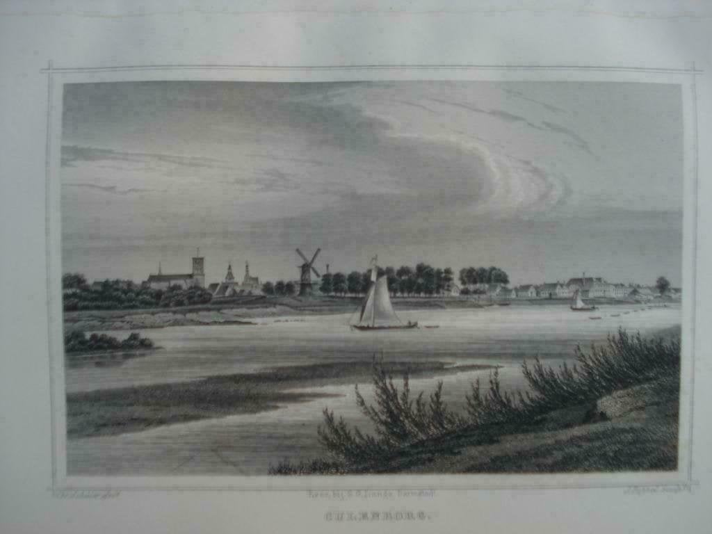 108  / Culemborg  Staalgravure  1860, Antiek en Kunst, Ophalen of Verzenden