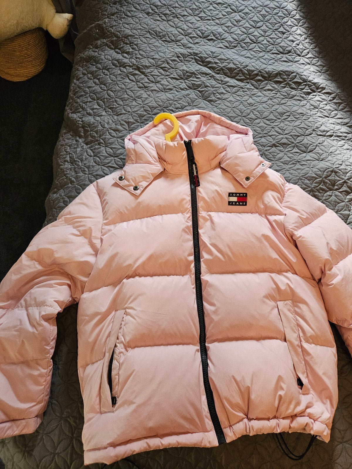 Tommy Jeans Alaska Puffer Jas Roze Maat XL, Maat 46/48 (XL) of groter, Ophalen of Verzenden, Roze, Gedragen