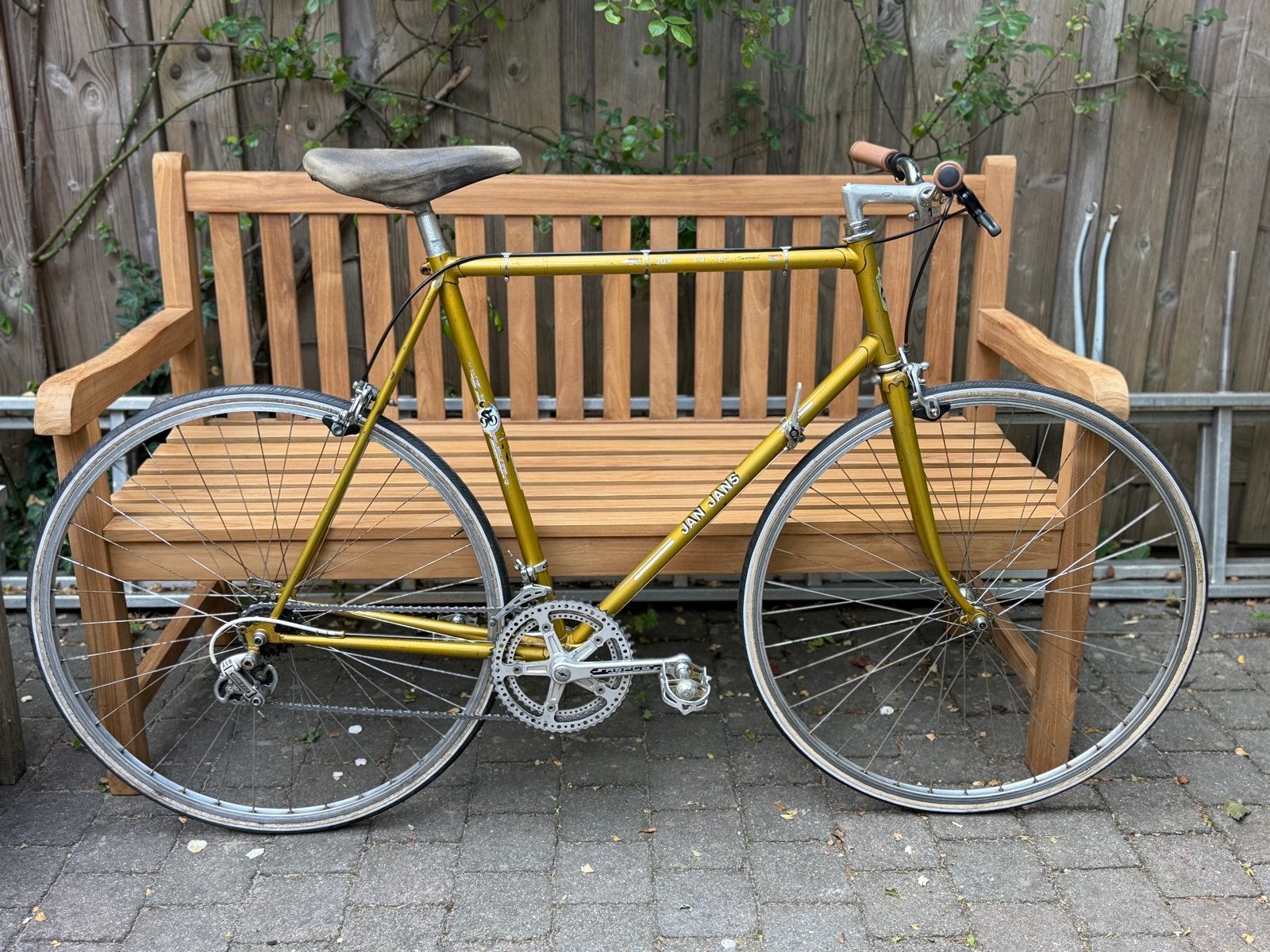 Jan Janssen vintage racefiets - Klassieke gouden racefiets, Fietsen en Brommers, Fietsen | Racefietsen, Gebruikt, Staal, Heren