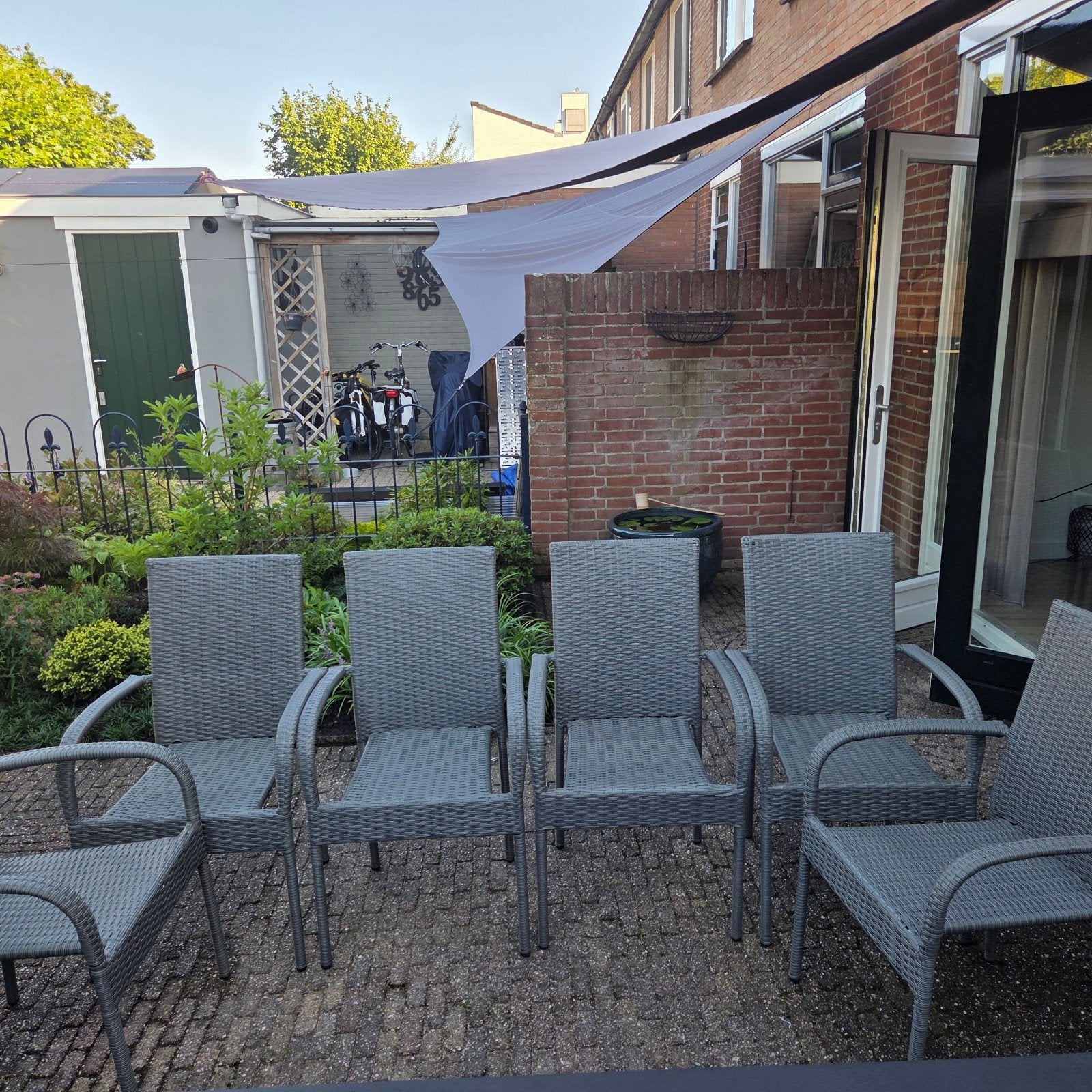 6x Wicker tuinstoelen - Zo goed als nieuw, Tuin en Terras, Tuinstoelen, Ophalen, Zo goed als nieuw, Wicker, Stapelbaar