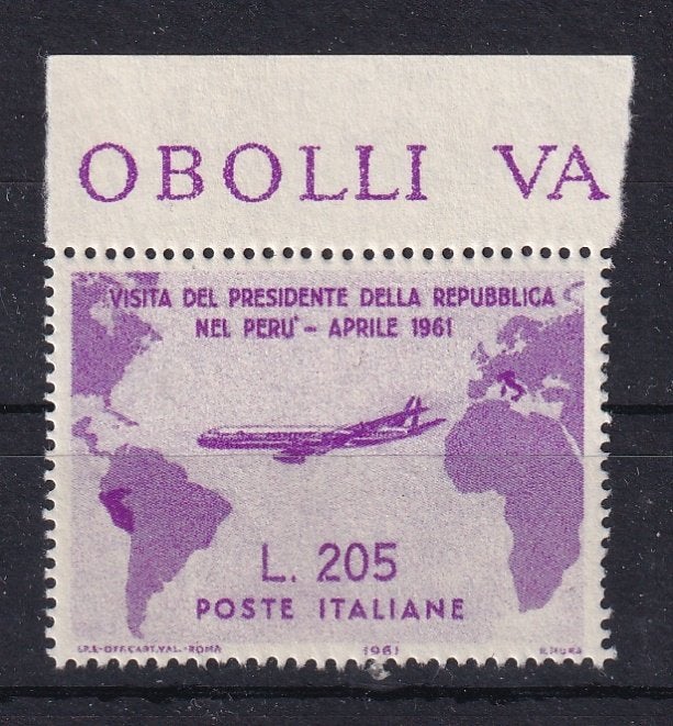 X127) 1961 Italie Mi I €1400 MNH Gronchi naar Zuid Amerika?, Ophalen of Verzenden, Postfris