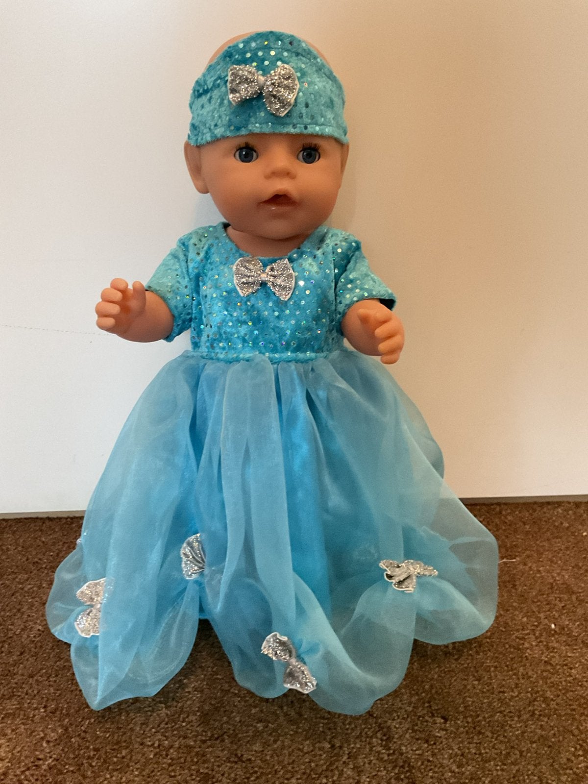Feestjurk voor de babypop baby pop jurk prinses nieuw, Ophalen of Verzenden, Nieuw, Babypop