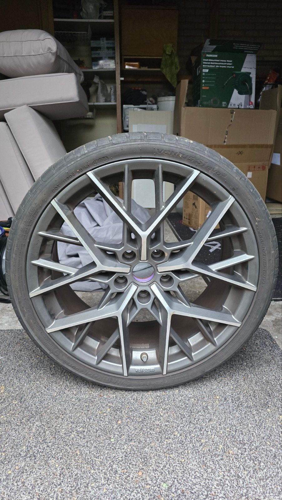 set Borbet Y velgen 19inch breed set, Gebruikt, Banden en Velgen, Personenwagen, Ophalen