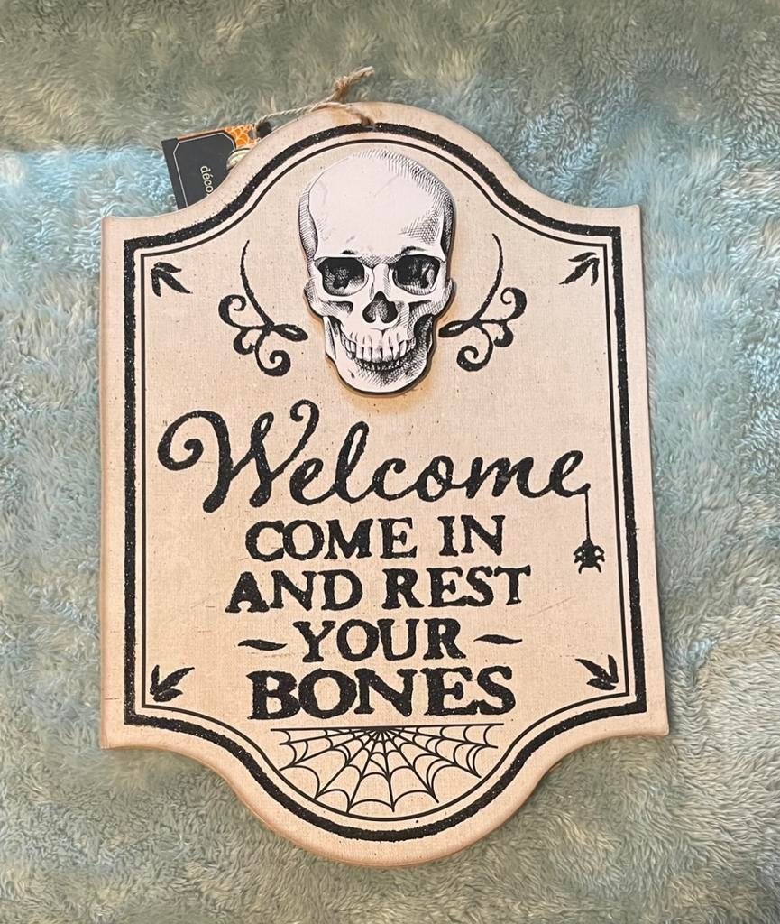 SKULL  DECORATIE, Ophalen of Verzenden, Nieuw, Versiering, Halloween of Griezel