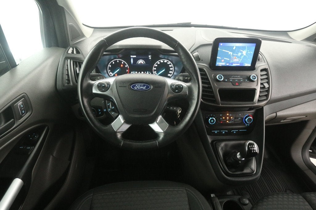 Ford Transit Connect Ecoboost Trend 100PK L2 | Benzine | Air, Auto's, Bestelauto's, Gebruikt, 8 cilinders, Zwart, Bedrijf