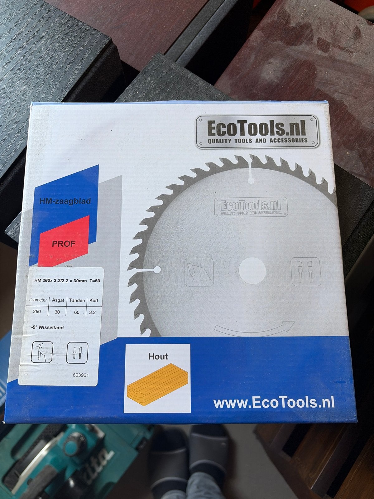 EcoTools HM-zaagblad 260mm voor hout afkortzaag cirkelzaag, Ophalen of Verzenden, Nieuw, Cirkelzaag