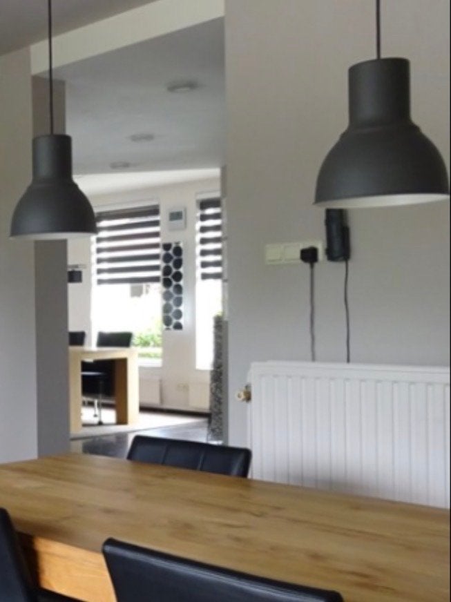 IKEA Hektar hanglampen (set van 2), Ophalen of Verzenden, Zo goed als nieuw, Metaal, E27 (groot)