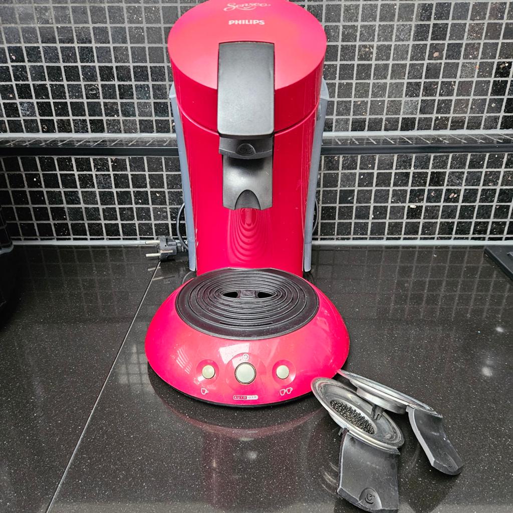 Mooie rode Senseo koffiepadapparaat, Koffiepads en cups, Gebruikt, Koffiemachine, Ophalen of Verzenden