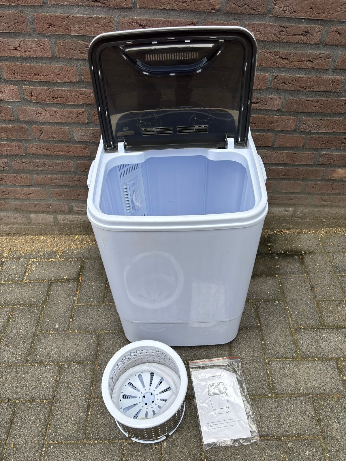 Mini wasmachine 4,6 kg met centrifuge – ideaal voor camping, Witgoed en Apparatuur, Ophalen, Minder dan 1200 toeren, Minder dan 85 cm