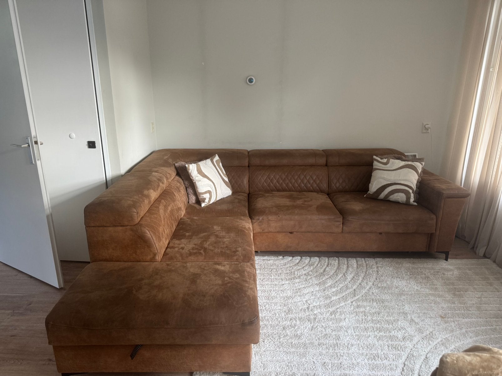 Comfortabele hoekbank met opbergruimte en slaapfunctie, Huis en Inrichting, Banken | Bankstellen, Ophalen, 250 tot 300 cm, Gebruikt